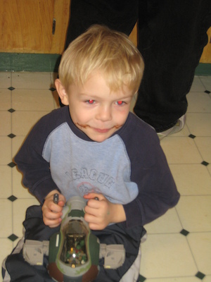 Cole's Joker chocolate face (01-17-2010 18:17)