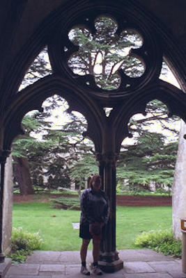 Xine in Salisbury cathedral cloister