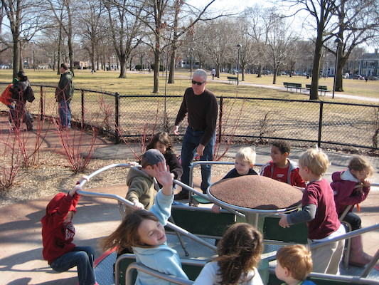 Cole and Tim on a roundabout (03-07-2010 17:44)