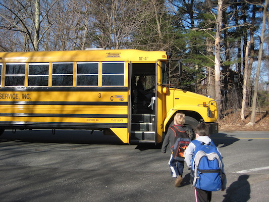 Tim off to school (03-08-2010 12:42)