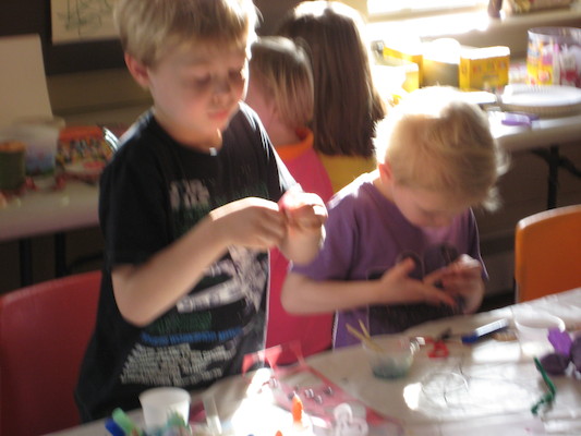 Tim and Cole at the crafternoon (03-19-2010 20:55)