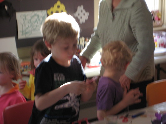 Tim and Cole at the crafternoon (03-19-2010 20:55)