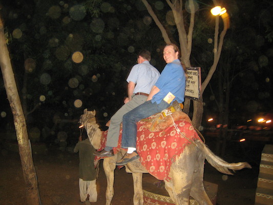 Ben and Mark on a Camel at Chokhi Dhani (03-17-2010 09:20)