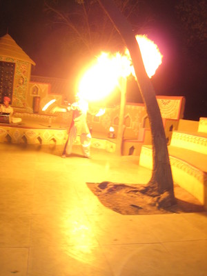 Fire breather at Chokhi Dhani (03-17-2010 09:40)
