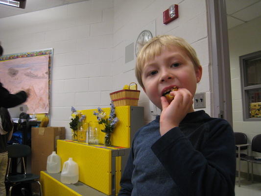 Cole's picture of Tim eating (03-26-2010 09:00)