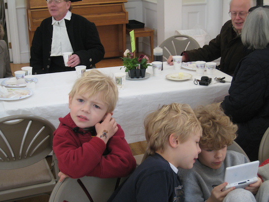 Cole and Tim at pancake breakfast (04-10-2010 08:08)