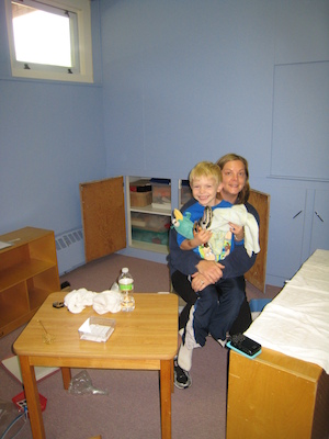 Cole and Kellie at the Montessori school (06-09-2010 09:23)