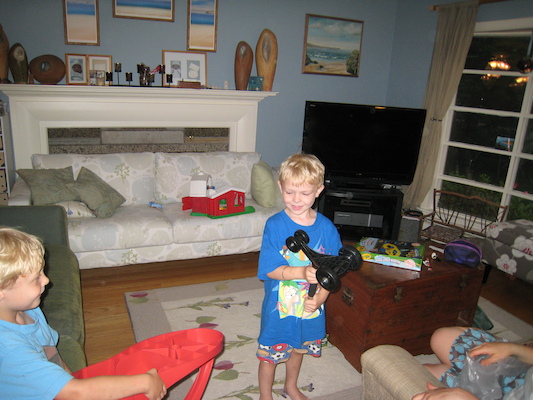 Tim and Cole with his birthday present (06-16-2010 18:46)