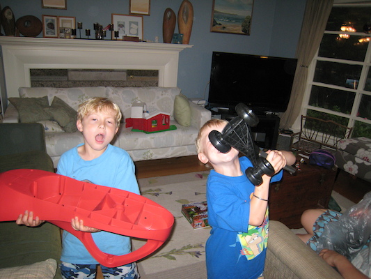 Tim and Cole with his birthday present (06-16-2010 18:46)