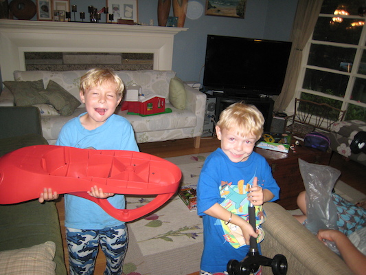 Tim and Cole with his birthday present (06-16-2010 18:46)