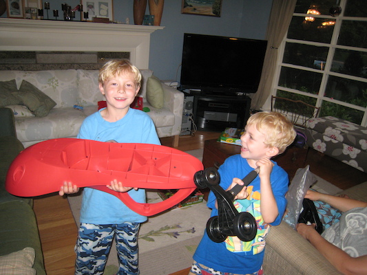 Tim and Cole with his birthday present (06-16-2010 18:46)