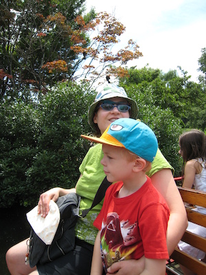 Xine and Cole on the Swan Boats (06-22-2010 11:45)