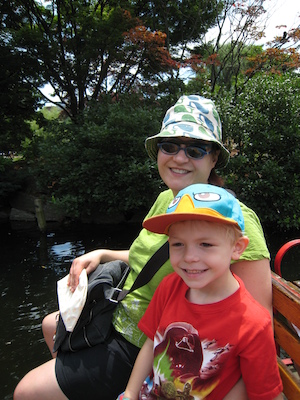 Xine and Cole on the Swan Boats (06-22-2010 11:45)