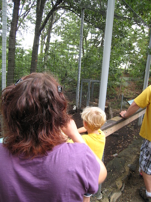 Xine, Cole and Tim watching the eagles (07-14-2010 09:26)