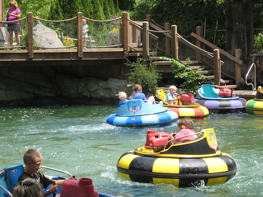 Tim, Ben and Cole in the bumper boats (07-15-2010 11:23)