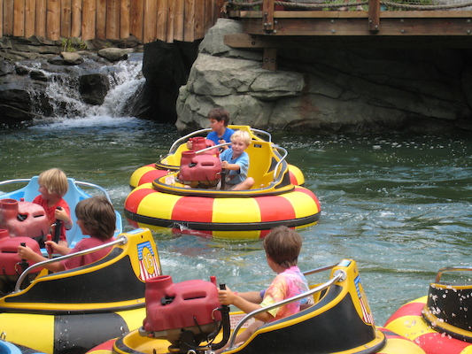 Tim in the bumper boats (07-15-2010 11:25)