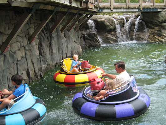 Tim in the bumper boats (07-15-2010 11:29)