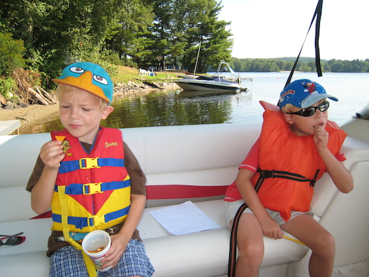 Cole and Tim on the boat (07-18-2010 08:04)