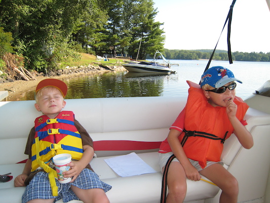 Cole and Tim on the boat (07-18-2010 08:04)