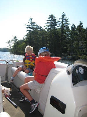 Cole, Tim and Emily on the boat (07-18-2010 08:19)