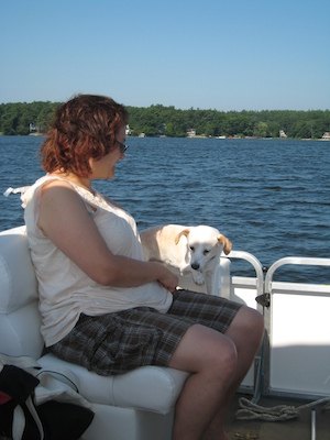 Xine and Emily on the boat (07-18-2010 08:26)