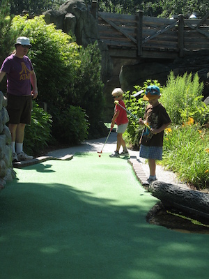 Tim, Ben and Cole mini-golfing (07-18-2010 09:19)