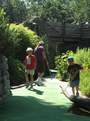 Tim, Ben and Cole mini-golfing (07-18-2010 09:19)