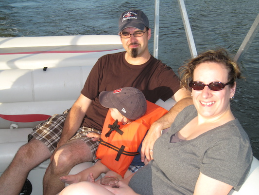 Seann, Sebastian and Dawn on the boat (07-18-2010 17:53)