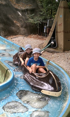 Cole and Tim on the flume (08-15-2010 11:34)