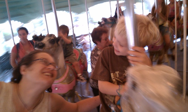 Xine and Cole on the Merry-Go-Round (08-15-2010 18:54)