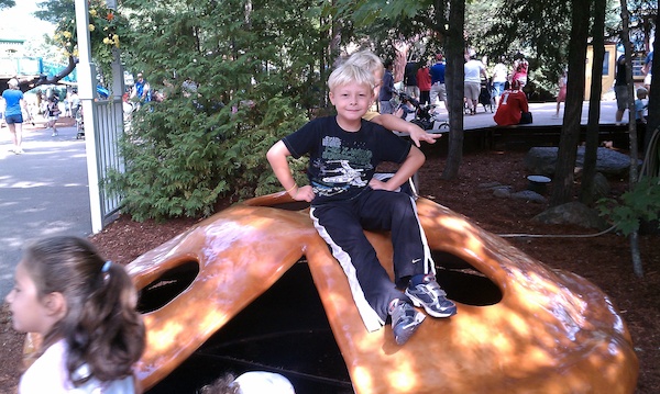 Tim and Cole on a pie (08-21-2010 10:23)