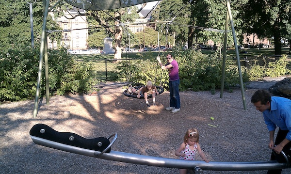 Tim, Cole and Ben at the Cambridge Playground (08-31-2010 17:02)