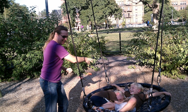 Tim, Cole and Ben at the Cambridge Playground (08-31-2010 17:03)