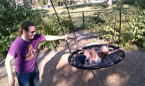 Tim, Cole and Ben at the Cambridge Playground (08-31-2010 17:04)