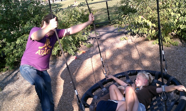 Tim, Cole and Ben at the Cambridge Playground (08-31-2010 17:04)