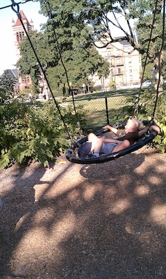 Tim, Cole and Ben at the Cambridge Playground (08-31-2010 17:05)
