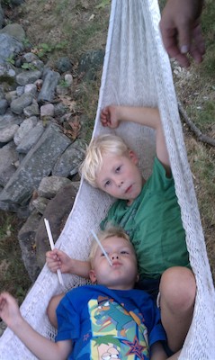 Tim and Cole in a hammock (09-06-2010 18:22)