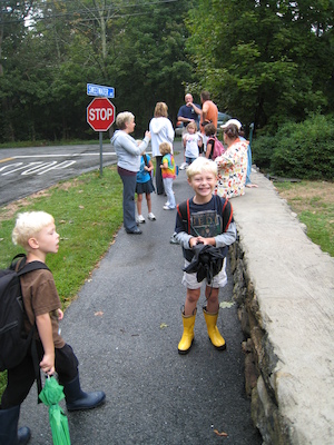 Tim and Cole on the first day of school (09-08-2010 07:39)
