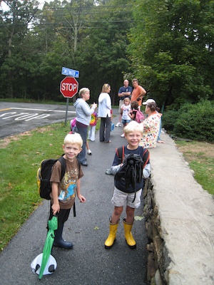 Tim and Cole on the first day of school (09-08-2010 07:39)