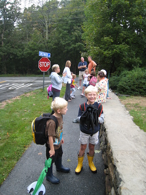 Tim and Cole on the first day of school (09-08-2010 07:39)