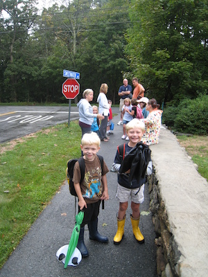 Tim and Cole on the first day of school (09-08-2010 07:39)