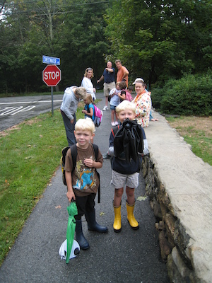 Tim and Cole on the first day of school (09-08-2010 07:39)