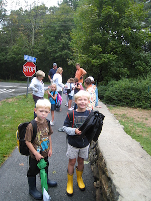 Tim and Cole on the first day of school (09-08-2010 07:39)