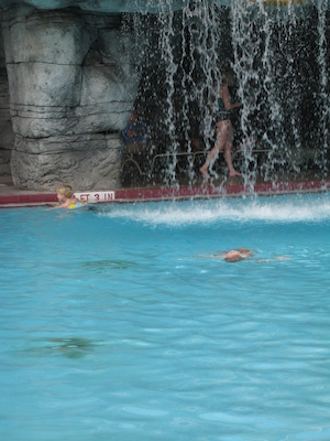 Tim and Cole swimming at the Caribe Royale (02-23-2011 14:56)