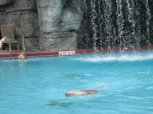 Tim and Cole swimming at the Caribe Royale (02-23-2011 14:56)