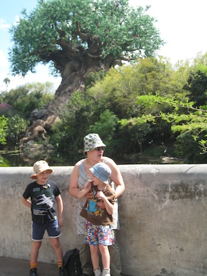 Tim, Xine and Cole in front of the Tree of Life (02-24-2011 13:01)