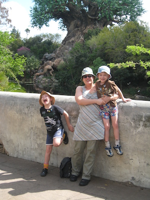 Tim, Xine and Cole in front of the Tree of Life (02-24-2011 13:01)