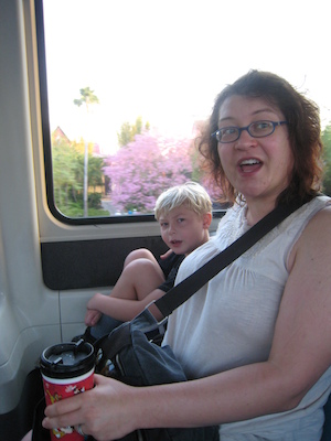 Xine and Tim on the monorail (02-27-2011 07:31)