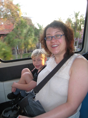 Xine and Tim on the monorail (02-27-2011 07:31)