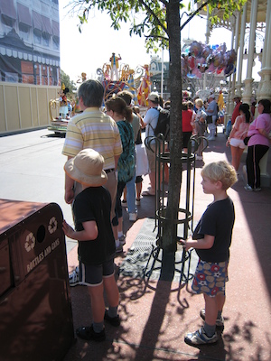 Tim and Cole watching the parade (02-27-2011 12:32)